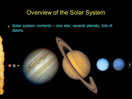 Overview of the Solar System