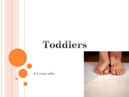 2-3 year olds. TODDLER DESCRIPTION 1-3 years Stubborn Egocentric No –Want (Vocabulary) 1 st Word learned/continues to improve Terrible Twos Explorer Imitator.