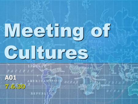 Meeting of Cultures A017.6.30. Indian settlement of America.