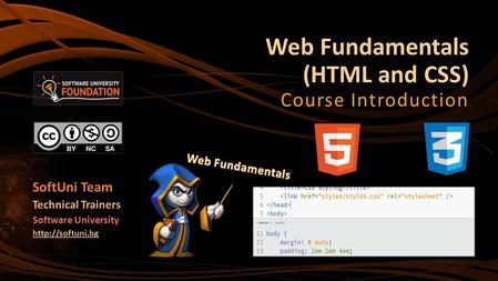 Web Fundamentals (HTML and CSS)
