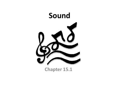 Sound Chapter 15.1. Properties of Sound Sound waves – Longitudinal Waves – Caused by vibrations – Carry energy outward, which hit your ear.