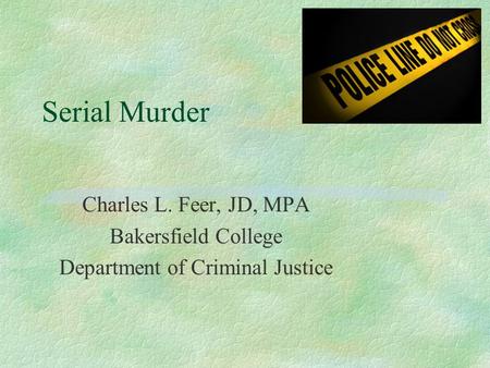 Department of Criminal Justice