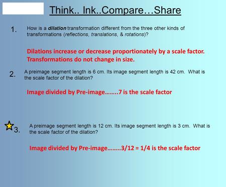 Think.. Ink..Compare…Share