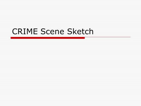 CRIME Scene Sketch.