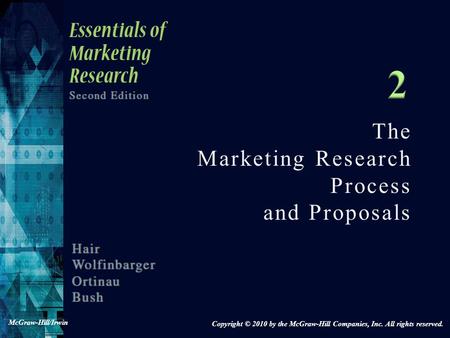 The Marketing Research Process and Proposals Copyright © 2010 by the McGraw-Hill Companies, Inc. All rights reserved. McGraw-Hill/Irwin.
