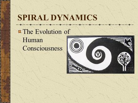 SPIRAL DYNAMICS The Evolution of Human Consciousness.