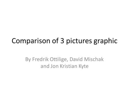 Comparison of 3 pictures graphic By Fredrik Ottilige, David Mischak and Jon Kristian Kyte.