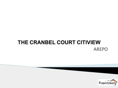 THE CRANBEL COURT CITIVIEW AREPO. We are pleased to announce the launch of our new and elegant product, the Cranbel Courts Apartment, Citiview, Arepo.