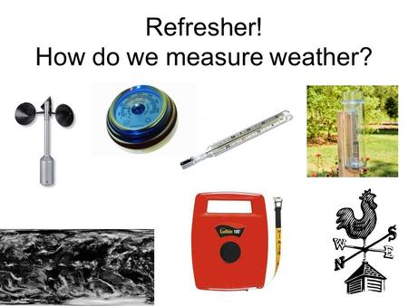 Refresher! How do we measure weather?. Microclimates - investigation Learning Objective: To carry out field work to investigate the best place for a picnic.