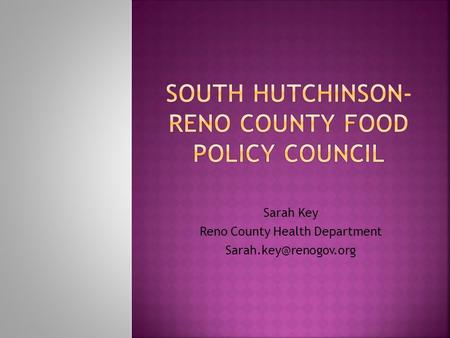Sarah Key Reno County Health Department