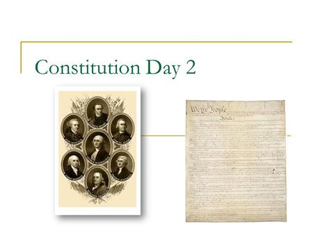 Constitution Day 2. Article II- The Executive Branch A. Section 1: President 1. Term: 4 year terms 2. Electoral College: popularly elected representatives.