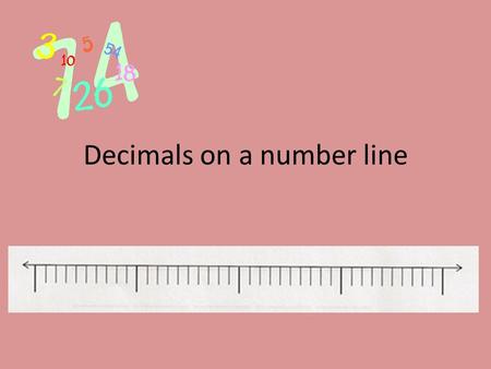 Decimals on a number line. Essential Question: How can we use a number line to compare and order decimals?