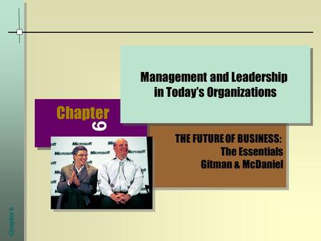 6 Chapter Management and Leadership in Today’s Organizations