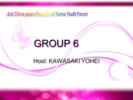GROUP 6 Host: KAWASAKI YOHEI. Present text Future text.