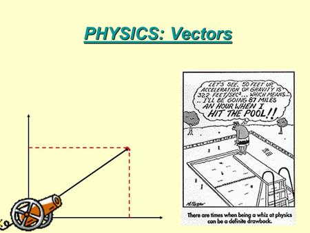 PHYSICS: Vectors. Today’s Goals Students will: 1.Be able to describe the difference between a vector and a scalar. 2.Be able to draw and add vector’s.