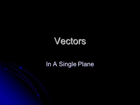 Vectors In A Single Plane. Vector Representation Have you ever drawn a treasure map as a child? Have you ever drawn a treasure map as a child? Drawn a.