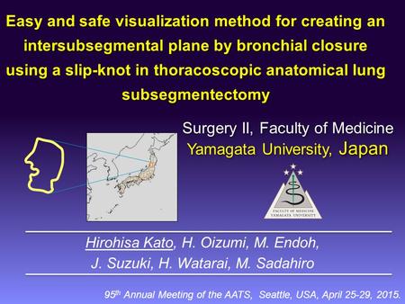 using a slip-knot in thoracoscopic anatomical lung subsegmentectomy