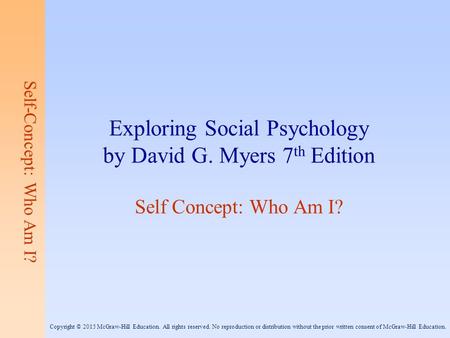Exploring Social Psychology by David G. Myers 7th Edition