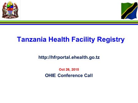 Tanzania Health Facility Registry