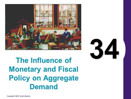 Copyright © 2004 South-Western 34 The Influence of Monetary and Fiscal Policy on Aggregate Demand.