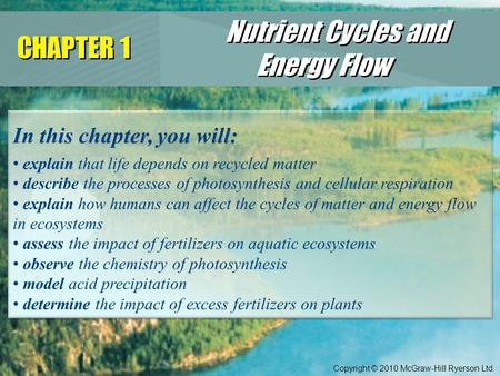 Nutrient Cycles and Energy Flow