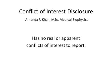 conflicts of interest to report.