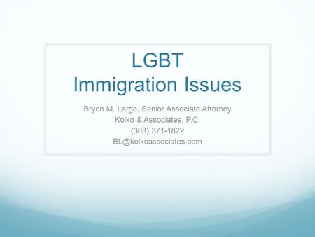 LGBT Immigration Issues