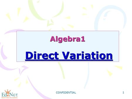 Algebra1 Direct Variation