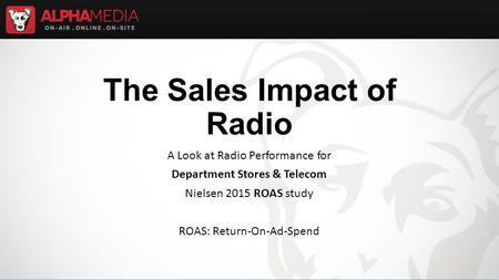 The Sales Impact of Radio