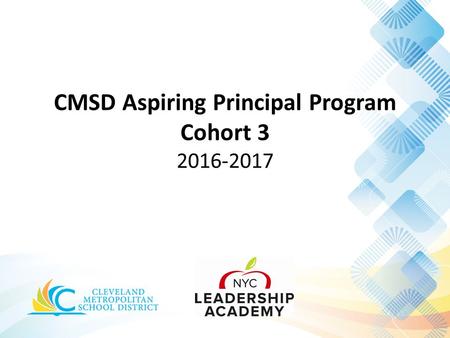 CMSD Aspiring Principal Program Cohort
