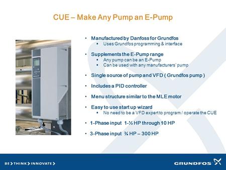 CUE – Make Any Pump an E-Pump