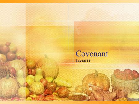 Covenant Lesson 11.