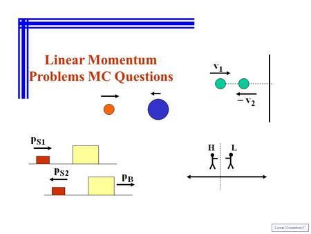 Linear Momentum Problems MC Questions Linear Momentum 07 LH.