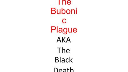 The Buboni c Plague AKA The Black Death. What your Doctor might look like if you had the plague in the middle ages!