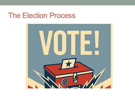 The Election Process. Steps 1. Announcement 2. State caucuses or primaries 3. Conventions 4. Nomination 5. General election 6. Electoral college votes.