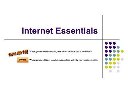 Internet Essentials. The History of the Internet The Internet started when the Advanced Research Projects Agency (ARPA) of the United States Defense Department.