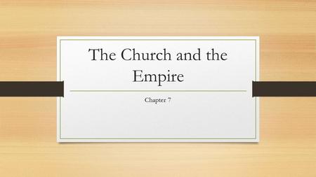 The Church and the Empire Chapter 7. Pope Gregory 114-115.