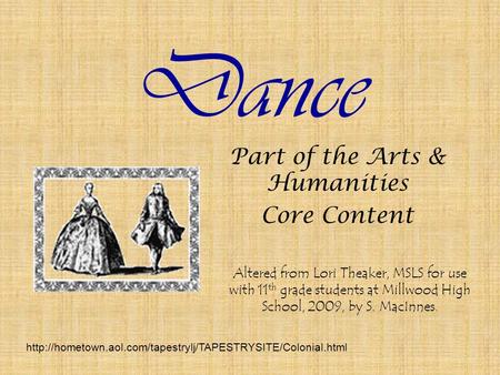 Part of the Arts & Humanities Core Content