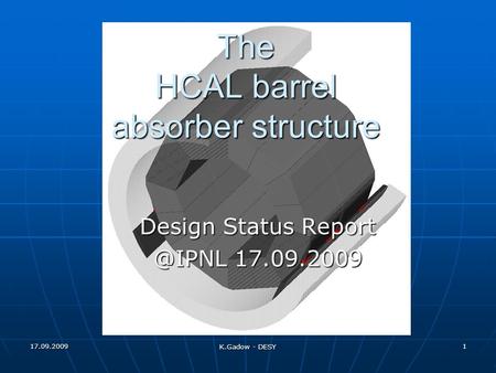 The HCAL barrel absorber structure