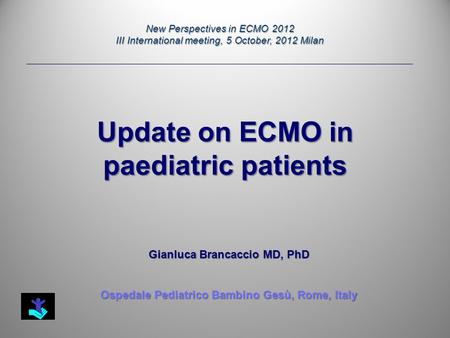 Update on ECMO in paediatric patients