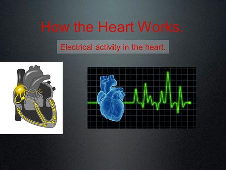 How the Heart Works. Electrical activity in the heart.