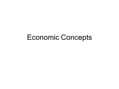 Economic Concepts. Ch 12-Demand For Resources Derived Demand-from the products that resources produce. Marginal Revenue Product(MRP)-change in tl revenue.