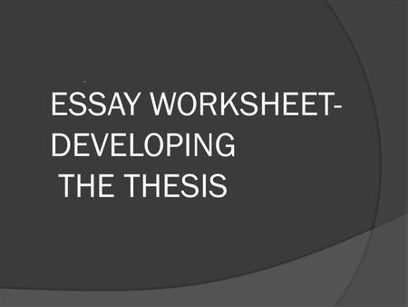 ESSAY WORKSHEET- DEVELOPING THE THESIS -. The Question Compare the diffusion and influence of religion in the following regions: South Asia East Asia.