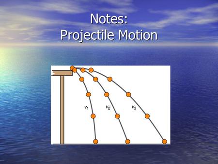 Notes: Projectile Motion. Projectiles are... Objects thrown or launched into the air Objects thrown or launched into the air While in the air, gravity.