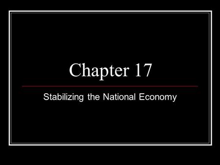Chapter 17 Stabilizing the National Economy.  ary/index_with_mods.php?PROG RAM=9780078747663&VIDEO=3 953&CHAPTER=17&MODE=2.