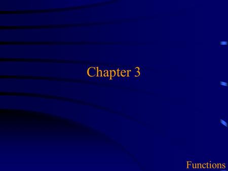 Chapter 3 Functions. 2 Overview u 3.2 Using C++ functions  Passing arguments  Header files & libraries u 3.4-5 Writing C++ functions  Prototype  Definition.