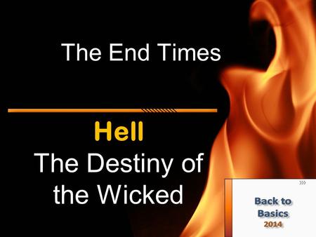 Hell The Destiny of the Wicked