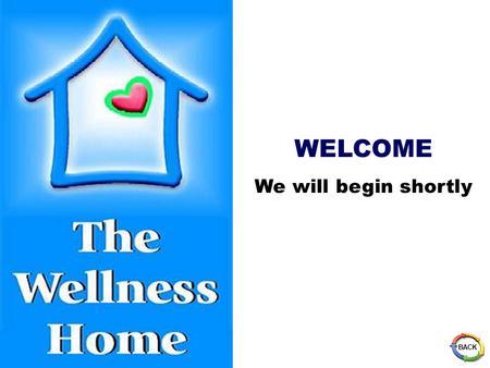 WELCOME We will begin shortly BACK. Represents Wellness Home Events happening across the globe today Wellness Home Briefings Connecting Across the Globe.