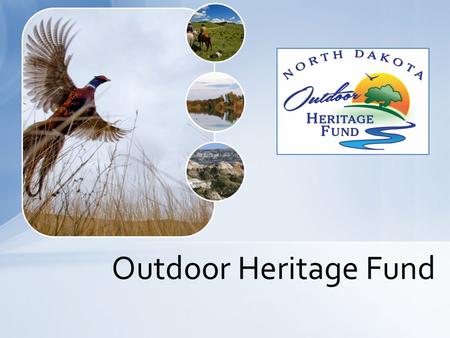 Outdoor Heritage Fund. Established on August 1, 2013 by the Legislature. Continuing Appropriation of $20,000,000 annually from oil and gas taxes. Outdoor.