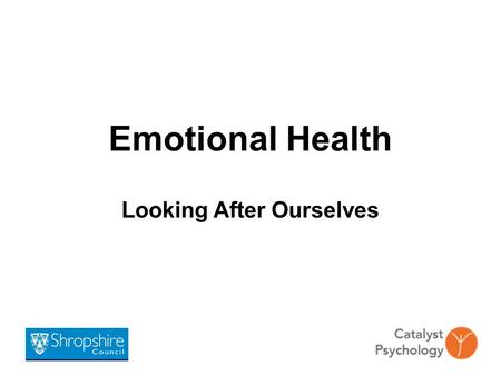 Emotional Health Looking After Ourselves. Aims To develop an awareness of the signs and symptoms of stress. To understand the contribution of lifestyle.